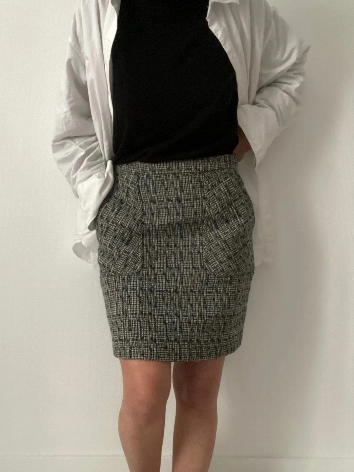 🌺 Falda corta vintage de cintura alta estilo trapecio – photo 7